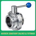 Sanitary DIN Threaded Butterfly valve